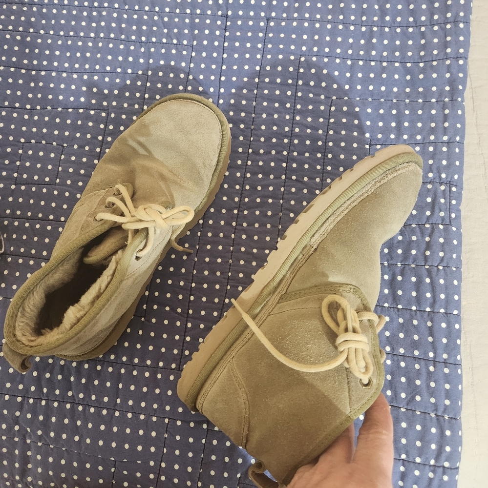 UGG NEUMEL SUEDE SHEEPSKIN LACE UP ANKLE BOOTS - Picture 6 of 8